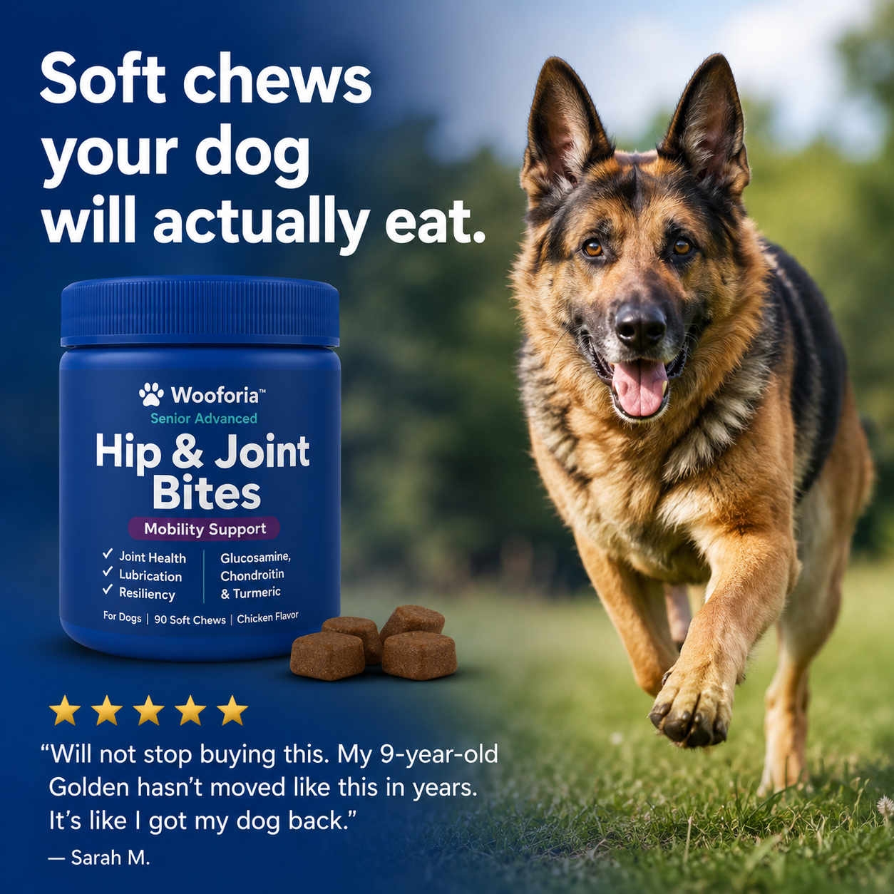 Wooforia™ Senior Advanced Hip & Joint Bites for Dogs